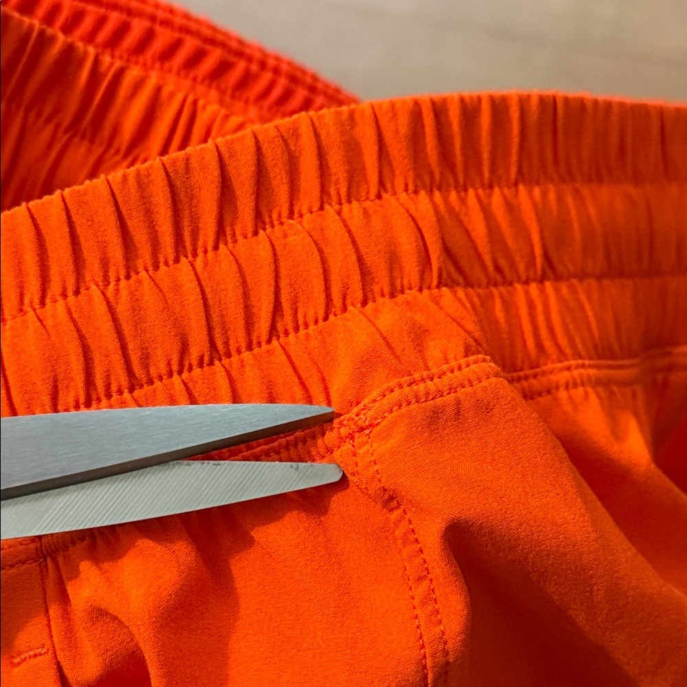 Lululemon Men’s Size Small Bright Orange Training Shorts Running Fitness Workout - Picture 5 of 11